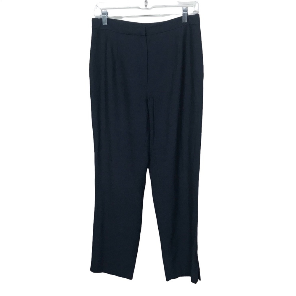 Tahari Blue Rayon Wool Blend Dress Pants Size 8 Petite
